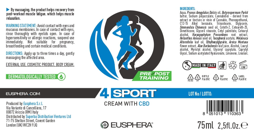 Eusphera 4Sport CBD Muscle Balm