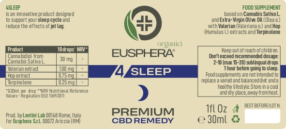 Eusphera 4Sleep CBD Oil for Sleep (3000mg pure CBD)