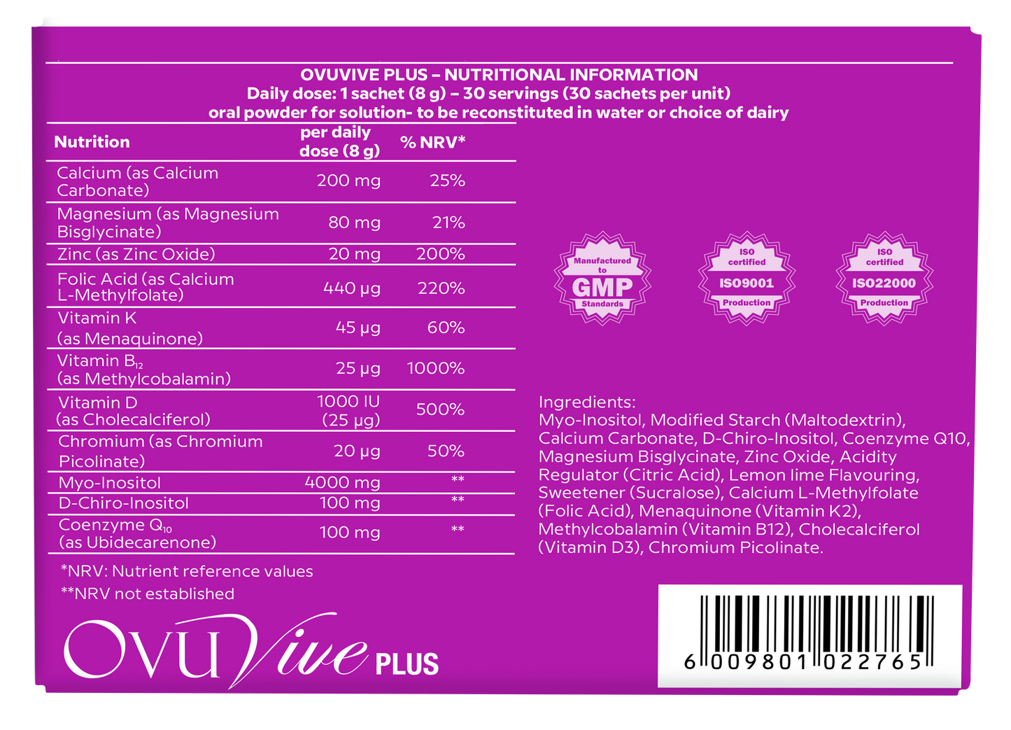 OvuVive Plus™ (Previously known as PCOSITOL™)